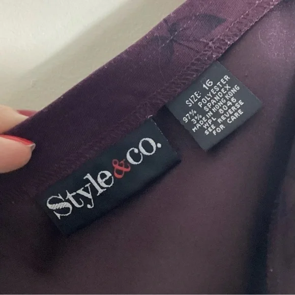 Vtg Y2K Whimsigoth Dark Floral Short Skirt Size 16 Fairy Grunge Witchy Fall Vamp - Picture 9 of 11